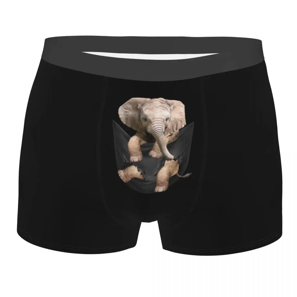 

Мужское крутое милое слон в кармане на заказ, мужское нижнее белье, трусы-боксеры, дышащие шорты, трусы, трусы