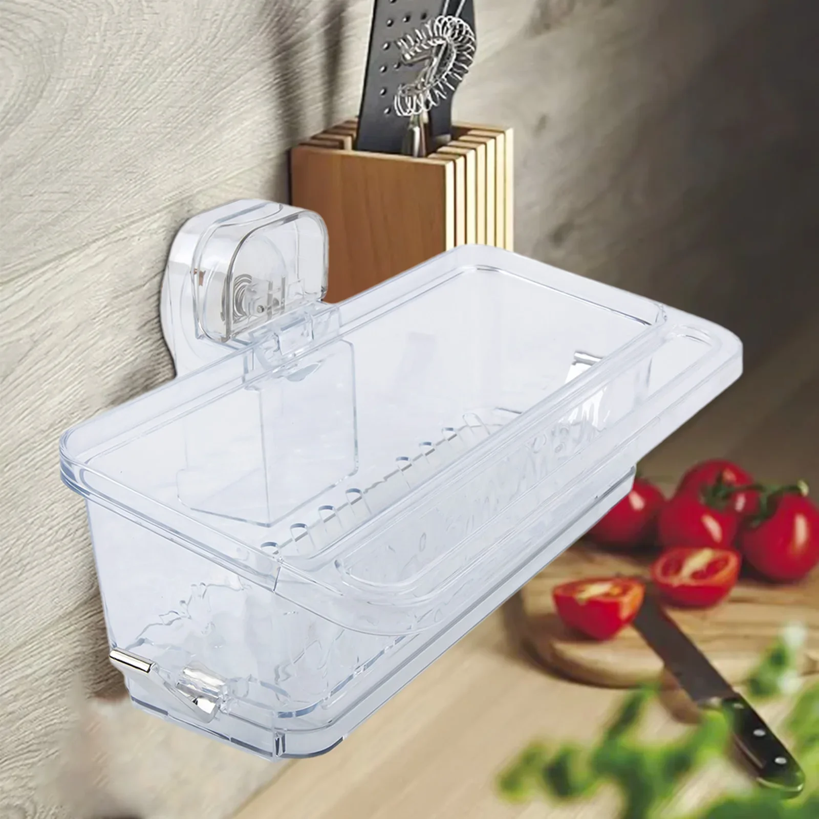 

Clutter Organizer Kitchen Space Saver Multi-Functional Sink Organizer Quick Water Drainage Removable Drainage Tray