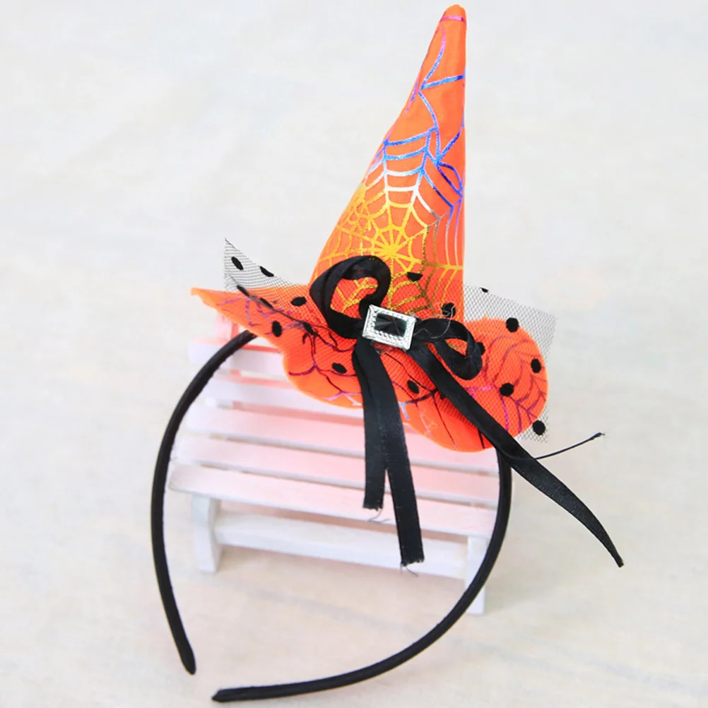 3 Pcs Hair Halloween Pumpkin Witch Hat Spider Web Headband Halloween Carnival Headdress Beautiful Party Supplies f