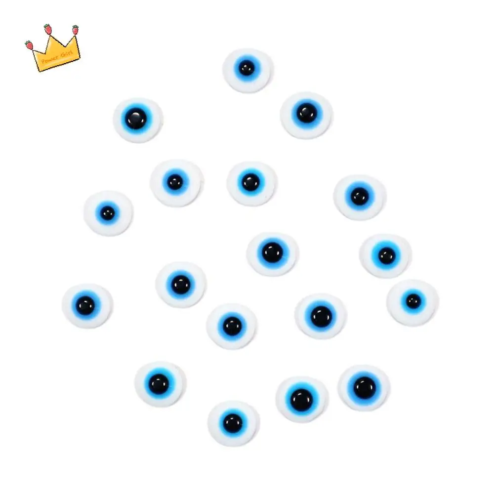 ตกแต่งเล็บลายตาสีฟ้าเรซิ่นแบบติดง่าย 20 ชิ้น สำหรับตกแต่งเล็บทรงกลม ฮาโลวีน 3 มิติ ชาร์มเล็บ คริสตัลติดเล็บ ลายตาปีศาจ สำหรับผู้หญิง