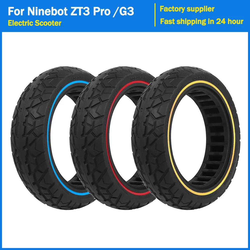 

10-дюймовая твердая шина 70/60-7,5 для электрического скутера Ninebot ZT3 Pro/G3, внедорожные противоскользящие сотовые амортизирующие детали шин