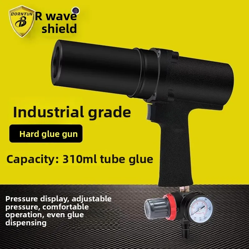 Bodun Pneumatic Hard Glue Gun 310ml Cartridge Air-Powered Glue Gun Glass Caulking Gun Glue Application Gun Bd-0011