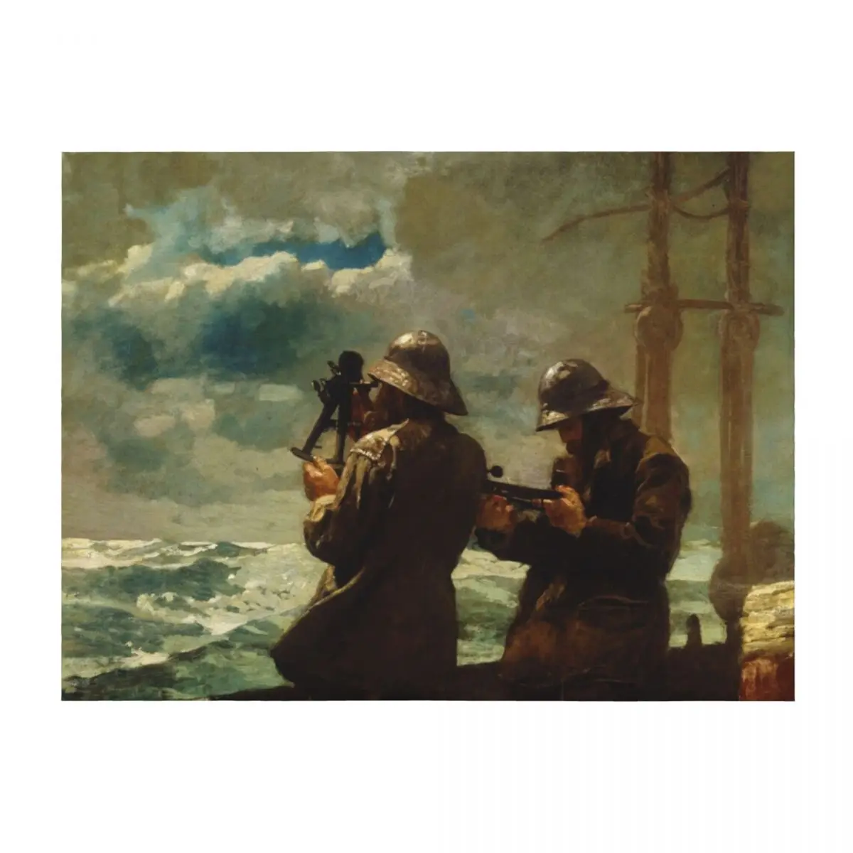 

Eight Bells by Winslow Homer (1886) Throw Blanket warm for winter Decoratives Bed linens funny gift Blankets