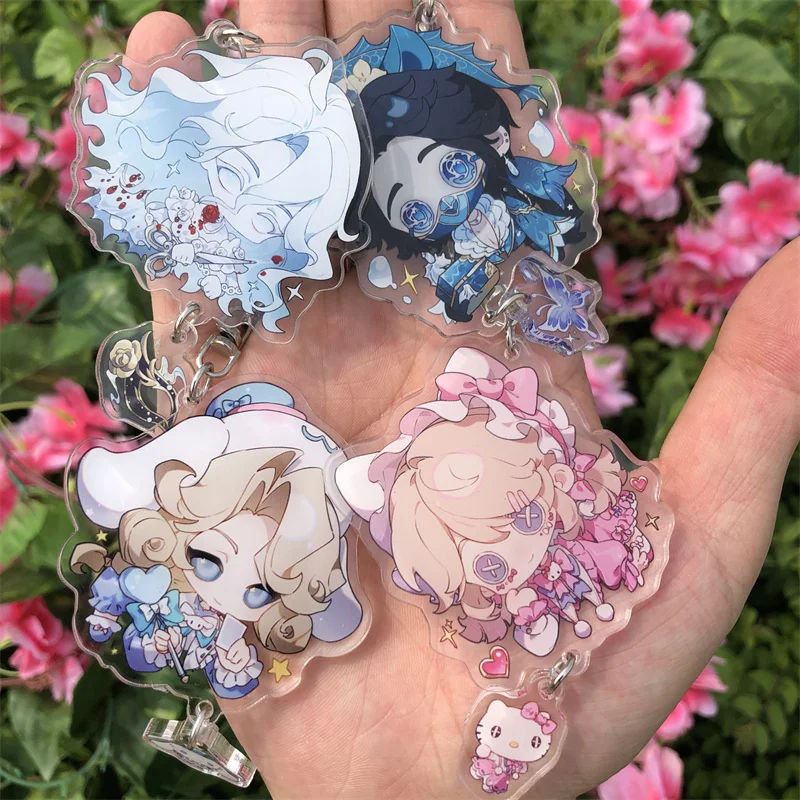 Game ta.com-Porte-clés en acrylique avec pendentif pour sac à dos Anime, accessoires de badge, jardinier Emma Woods, Joseph Desaulniers