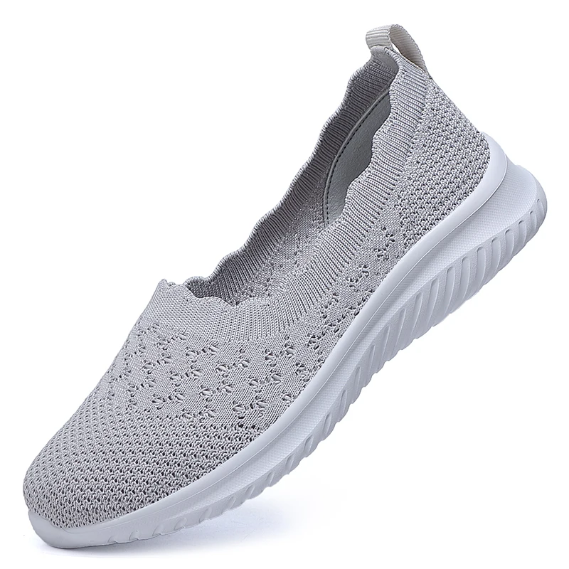 Mesh breathable women's sports shoes new comfortable soft-soled flats large size non-slip casual walking shoes