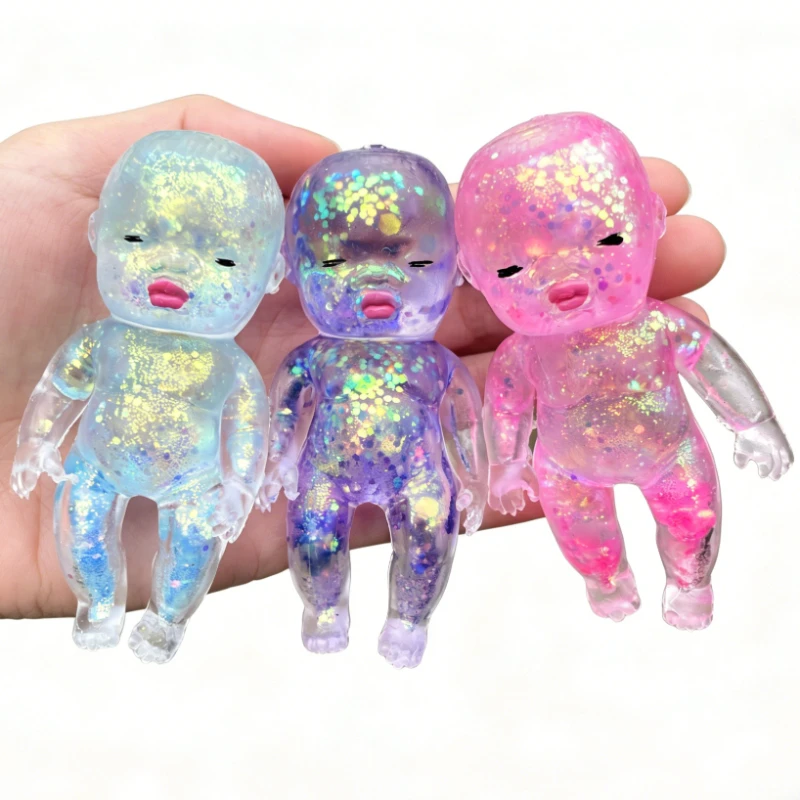 Juguete Blandito de Maltosa con Forma de Bebé, Juguete Kawaii Elástico de Levantamiento Lento para Aliviar el Estrés y la Ansiedad en Adultos, Regalos