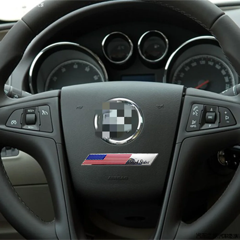 Etiqueta do carro da bandeira americana dos EUA, Decoração Fender do automóvel, Etiqueta traseira da cauda, Alumínio