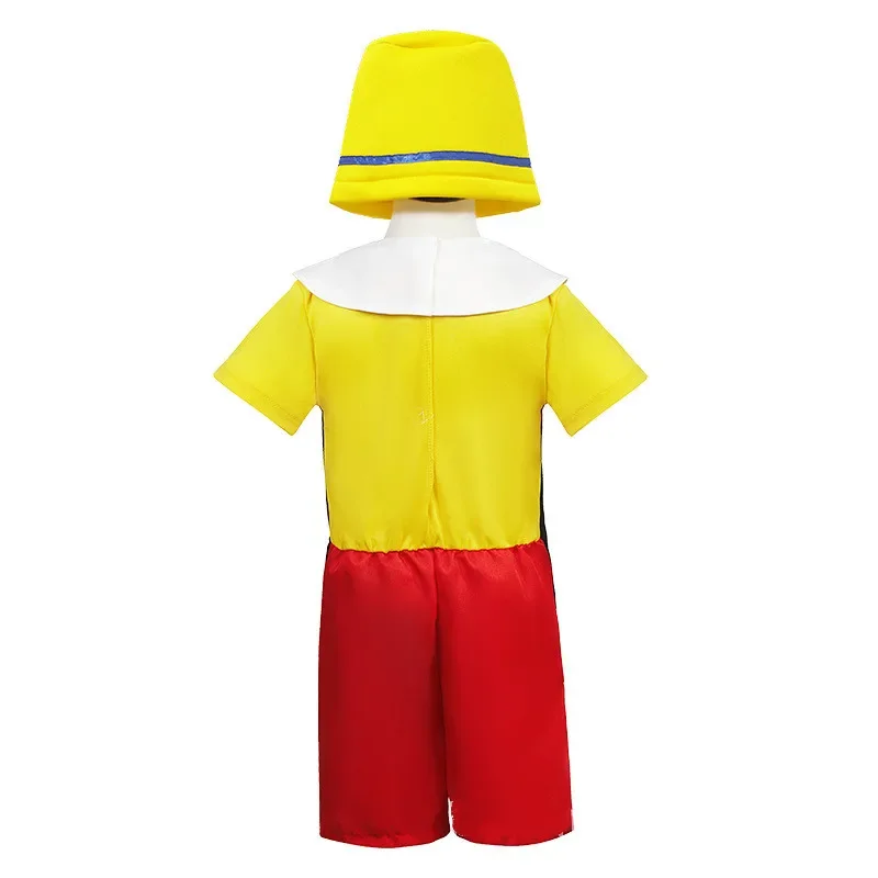 Costume de mascotte Pinocchio pour enfants, vêtements de cosplay, robe de paupières, fête, spectacle sur scène, accessoires surprise d'Halloween