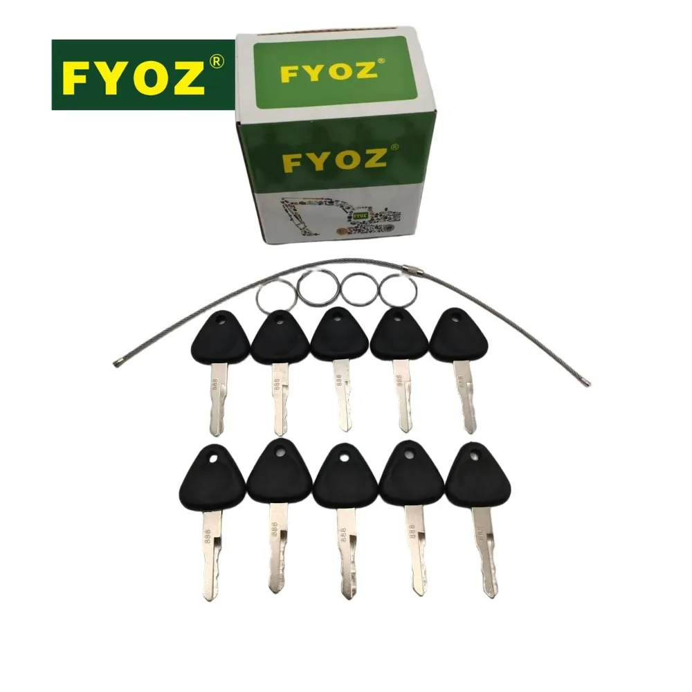 10pcs 888 Key For SDLG Heavy Equipment Ignition Keys Backhoe Excavator Loader Part