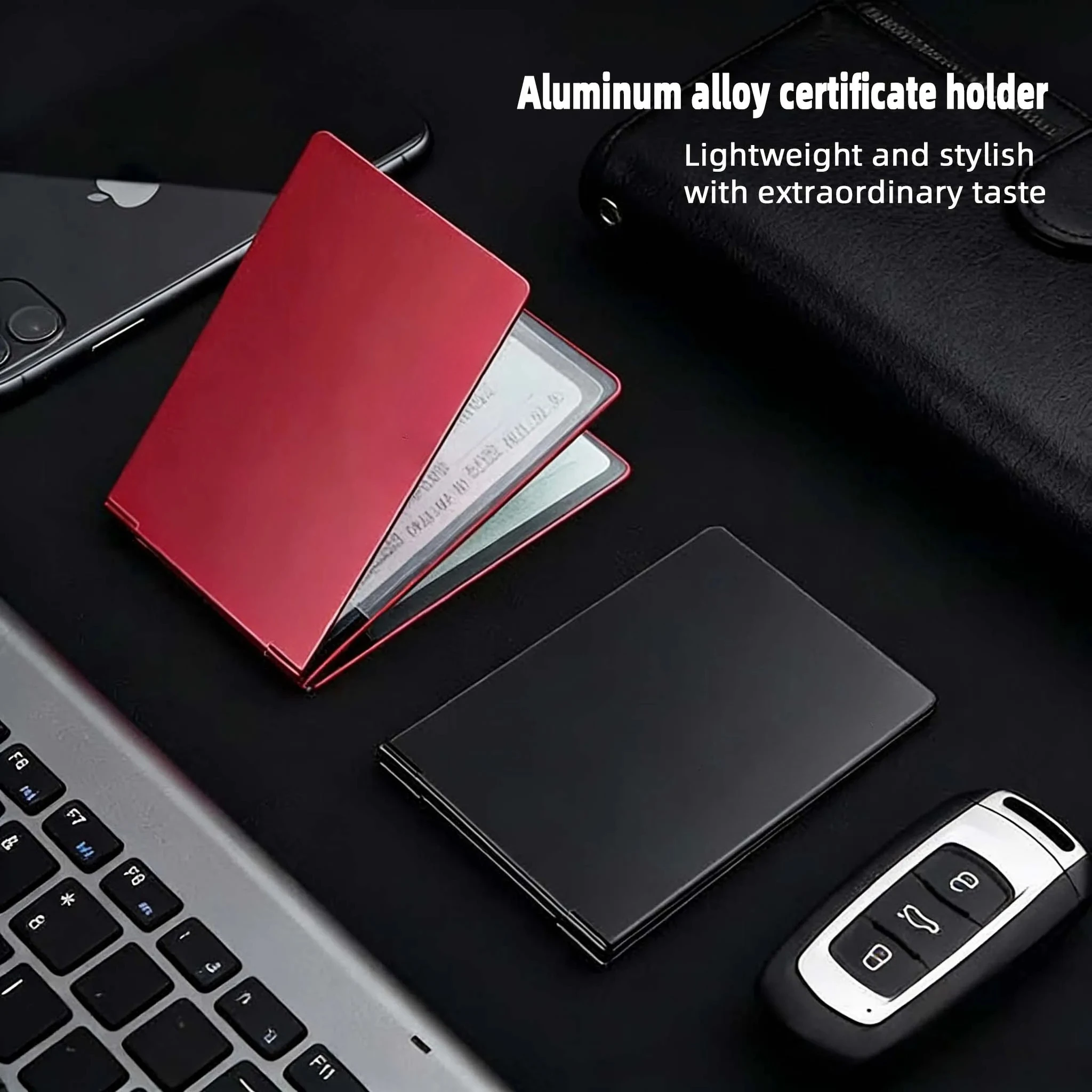 Aluminum Thin Card Cover Car Driver's License Car Driving Document ID Credit Card Case Driver License Cover Travel Pass Purse