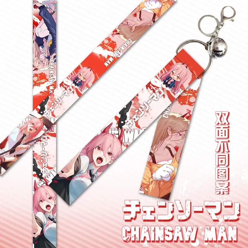Cartoon Anime Chainsaw Man Ribbon Electric Chainsaw Man Pervellise Ribbon Bag Pendant Keychain Birthday Gift
