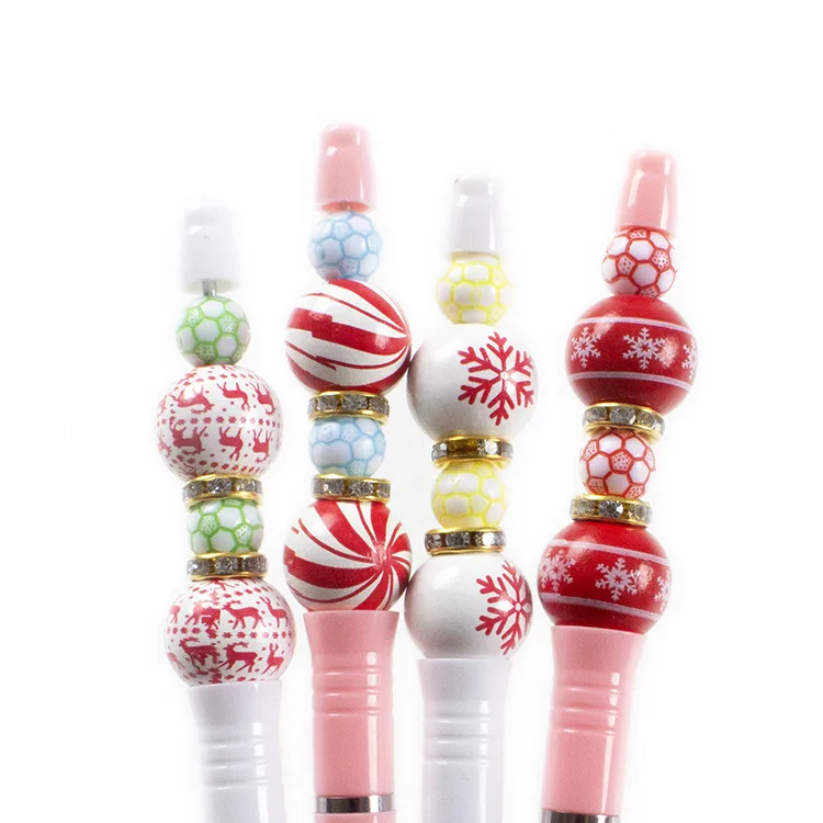 48PCS  Creative Decompression String Music Ballpoint Pen Ins Cross-border Wholesale DIY Colorful Bead Writing Signature Pen