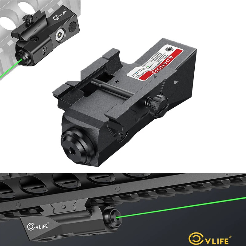 

CVLIFE Tactical Green Laser Sight Laser Sights Compatible with 21mm Picatinny Rail Low Profile with Rechargeable for Hunting