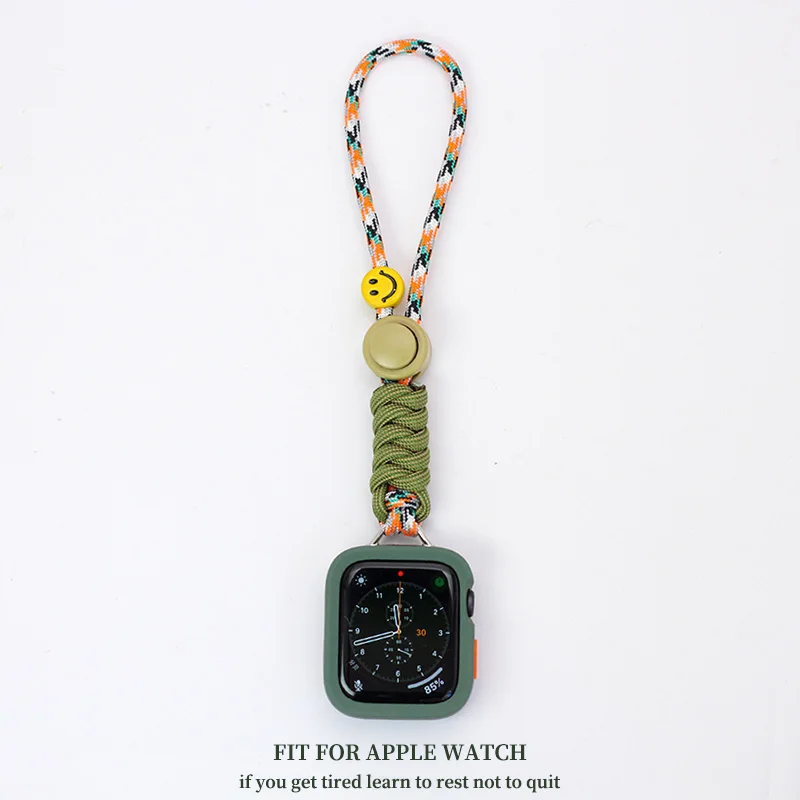 For Apple Watch lanyard 41mm 42mm 45mm 46mm 49mm hand hold short lanyard s10 s9 s8 s7 s6 Color pocket watch braided lanyard s5