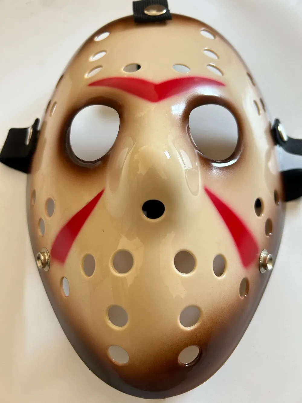 قناع الهوكي الصلب PVC قناع حفلة رعب للرجال والنساء زي مخيف تأثيري عيد الميلاد حفلة تنكرية المشرح القاتل زي الدعامة #4