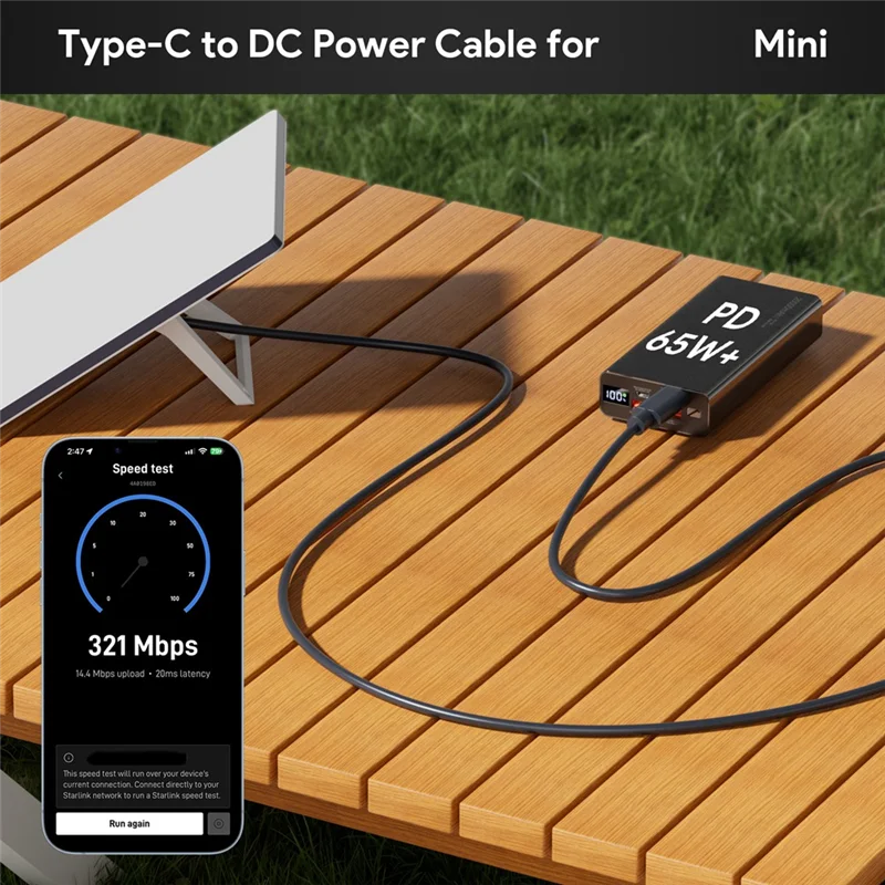 

Power Cord For Starlink Mini USB-C To DC Power Cable Type-C Power Cord Male Extension Cable Waterproof