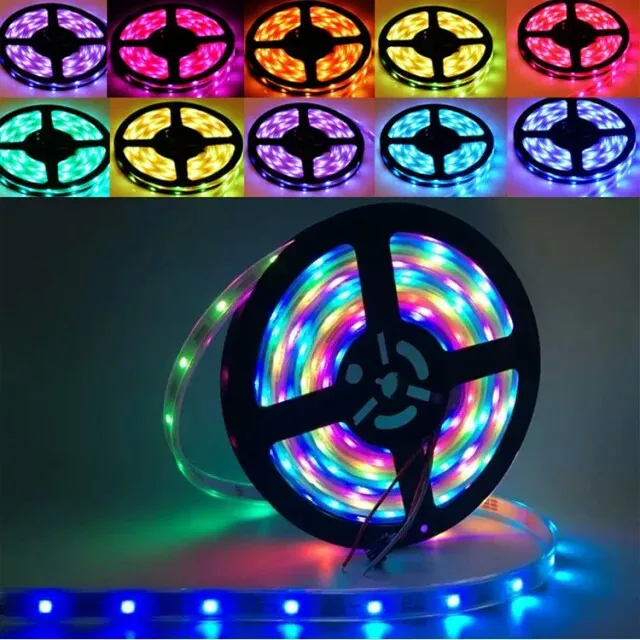 5m/rolls DC12V WS2811 led Pixels Programmable led strip 30/48/60 leds/m,ws2811IC 5050 RGB SMD White/Black PCB  led strip light