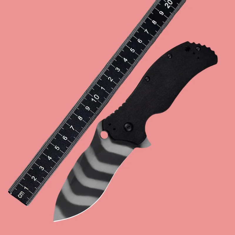 

0350- Portable folding knife, G10 handle pocket knife, bread slicer, emergency rescue wire cutter, sharp fruit knife