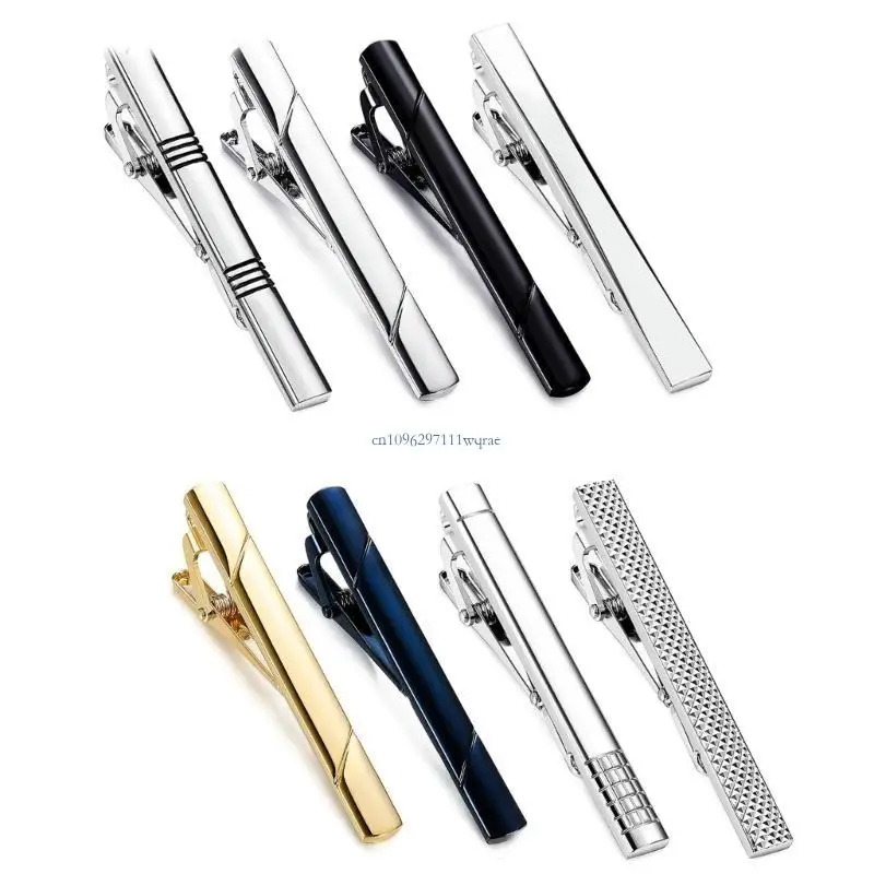 8 Count Fashion Men Tie Clasps Multifuntional Use Alloy Tie Holder Men Tie Pins Perfect Present for Husband or Father