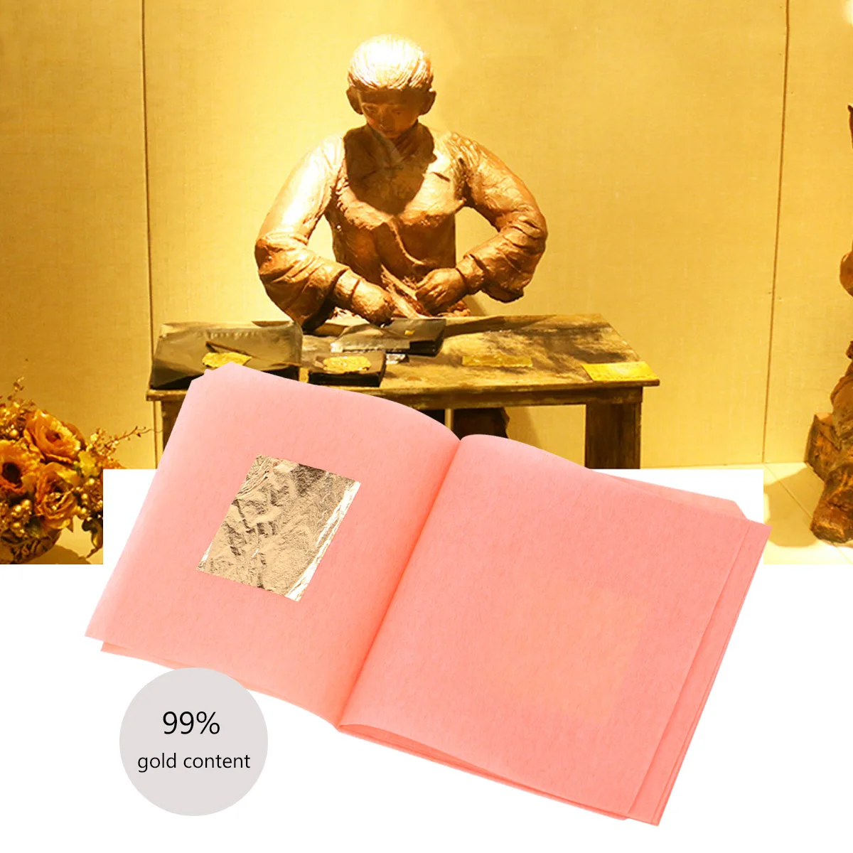 

10 Pcs Foil Paper for Decor Painting Decoration Buddha Statue Imitation