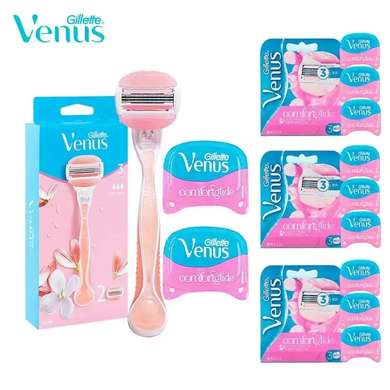 Gillette Venus Comfortglide Razor for Women Face Arm Leg Body Hair Shaving Machine 3 Layer Blade with Lubricating Soap White Tea