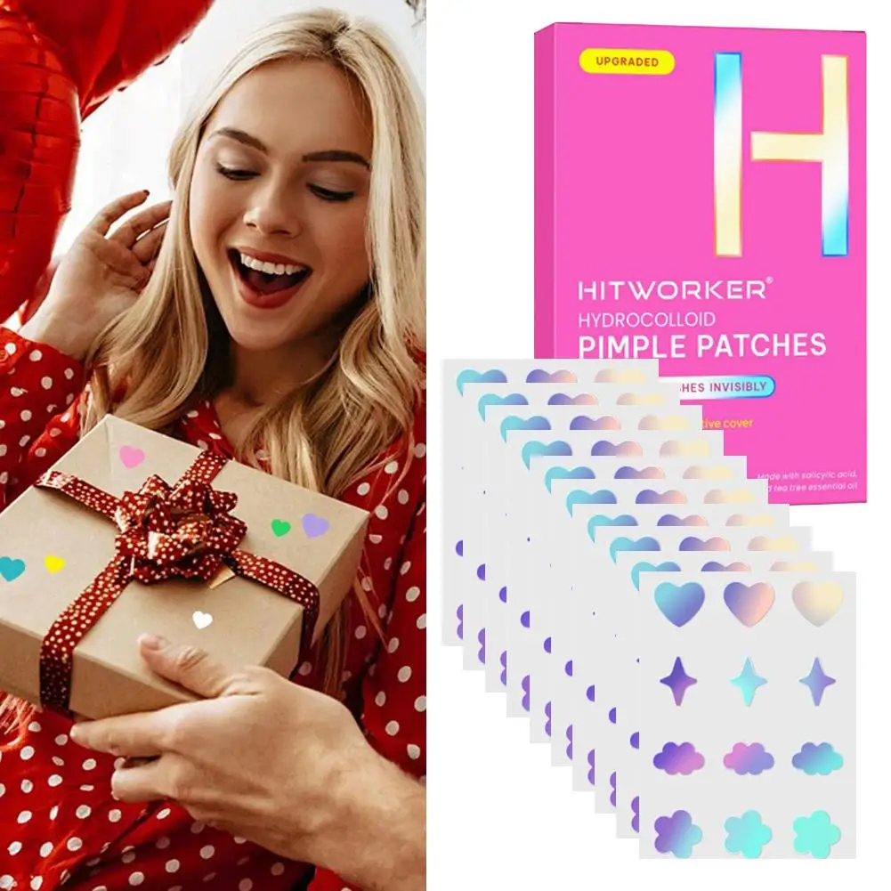 

120 Pieces Colorful Heart-shaped Acne Patches For Covering Acne Concealer Face Sticker Breathable Skin Care U0O4