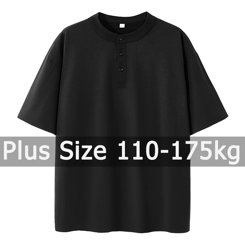 

Henley Shirt Plus Size Women Clothing 5XL 6XL 7XL 110-175kg Henley Neck Short Sleeve Polo Shirt Loose Oversized T-shirt 티셔츠