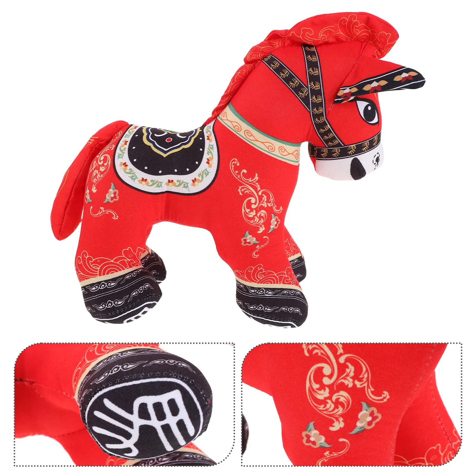 

Мягкая игрушка-лошадь по китайскому зодиаку 2026 - Талисман Лунного Нового года - Декоративная фигурка для праздников, вечеринок, дома и офиса