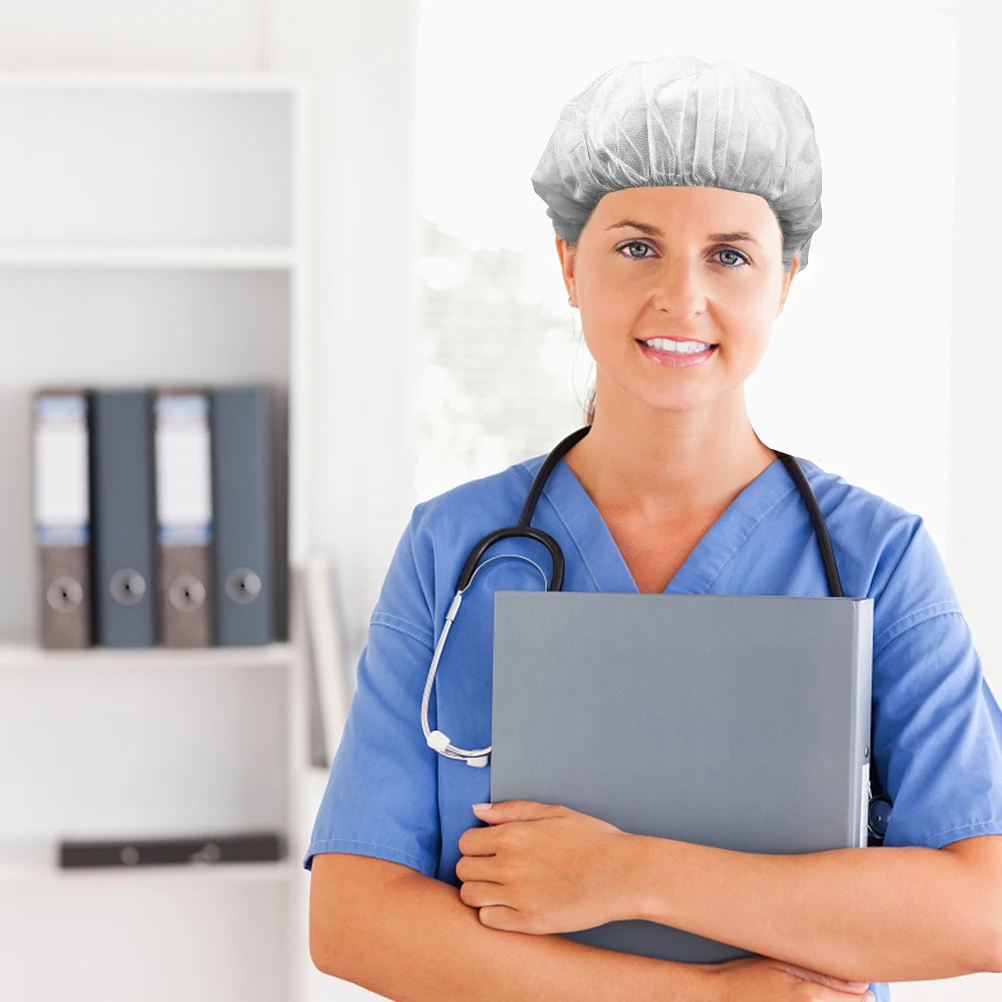 

100 шт., кепка для медсестры, шляпа доктора, пылезащитная рабочая кепка для мастерской, операционной для медсестер, врачей, медицинских профессоров