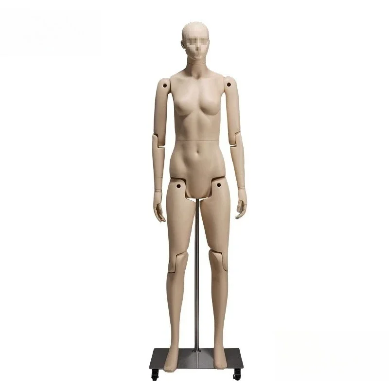 Clothing store adjustable mechanical female model display stand full body male running joint activity