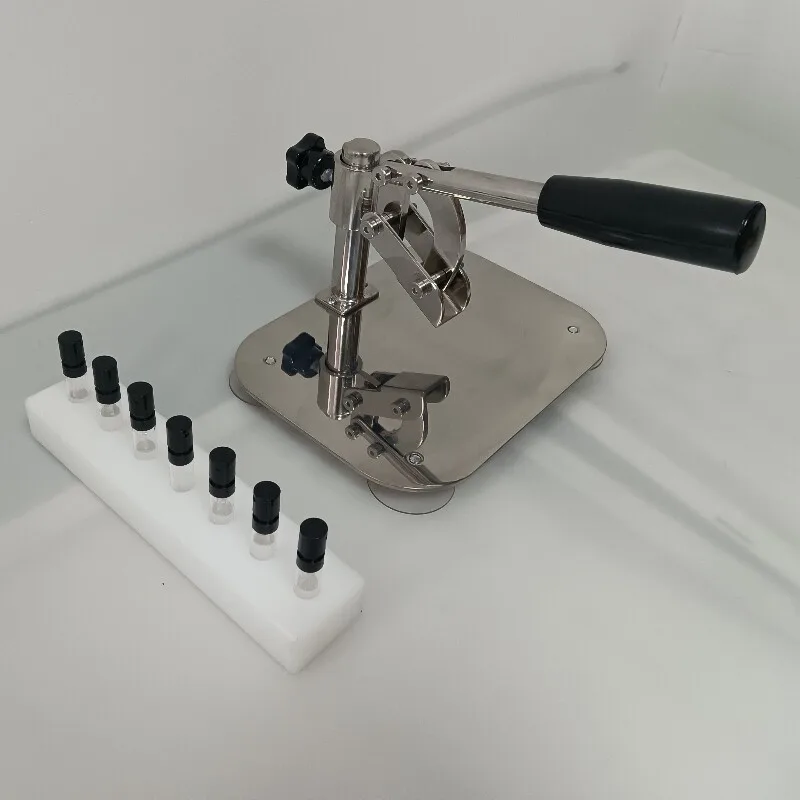 Ex Factory Price Manual Perfume Sample Bottle Capping Sealing Machine with Base Molding for Perfume Packaging