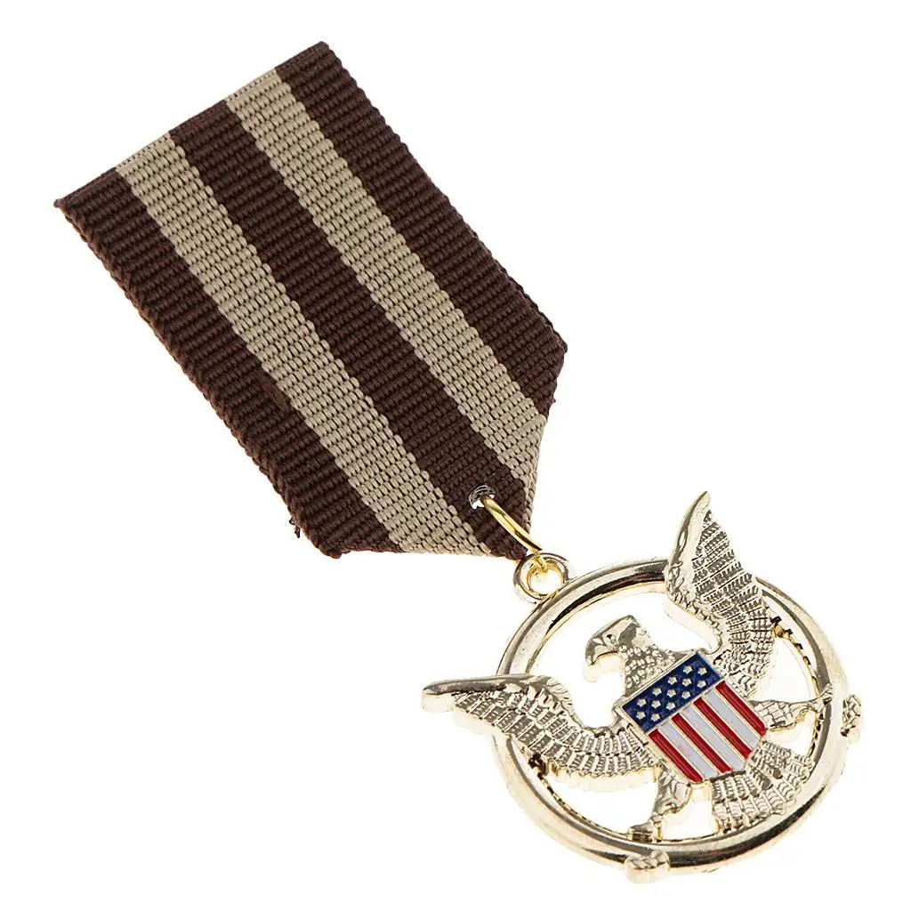 U.S.A Flag Soaring Eagle Medal Badge Uniform Brooch Pin Patriotic National Day Jewelry image 5