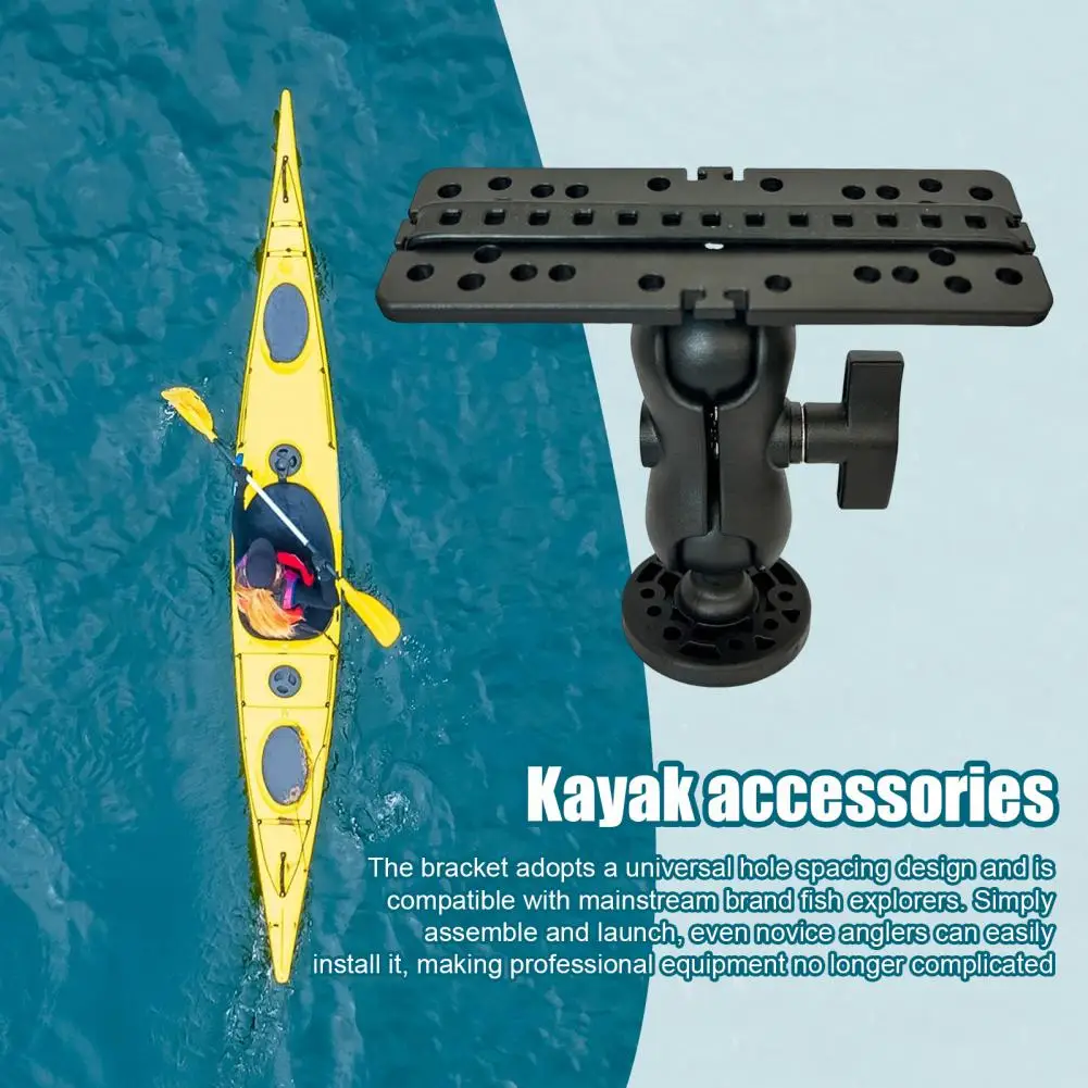 Kayak Fish Finder Mount Base Universal 360 Degrees Rotation Electronics Finder Holder Fish Finder Bracket Kayak Accessories 2026