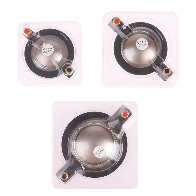 1Pc 34.4 44.4 51.3 72.2 74.5mm Core Treble Speaker Repair Accessories Black Titanium Film Tweeter Voice Coil Membrane DIY Parts