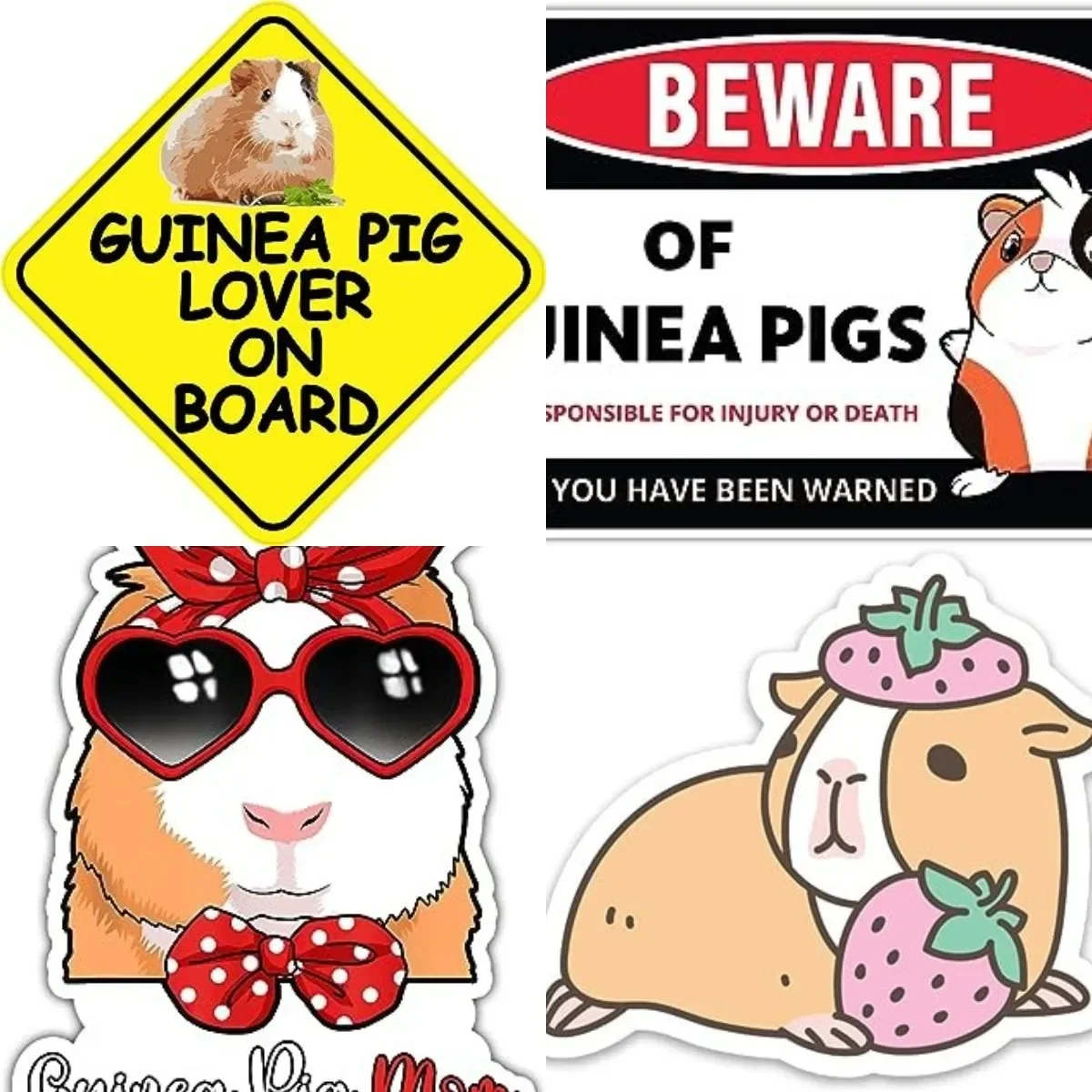 

Strawberry and Guinea Pig Vinyl Sticker for Laptop and Tumbler Tuning Vehicles Sticker Laptop Woman Vehicle Supplies Decoration