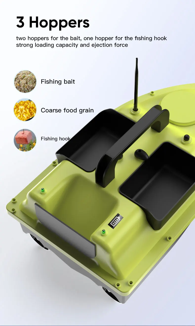 2KG New Design GPS Fishing Bait Boat With Power Automation Return Remote Control Fish Finder Made Of Plastic For Carp Fishing