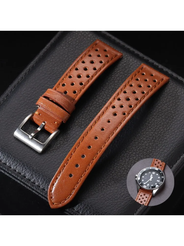 Echtes Rindslederarmband 18 mm 20 mm 22 mm Universalarmband für Samsung Galaxy Watch 6 5 4 Weiches, atmungsaktives Retro-Armband