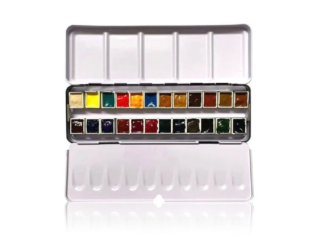 American Daniel Smith watercolor paint 24 color set  half pans painting supplies School supplies