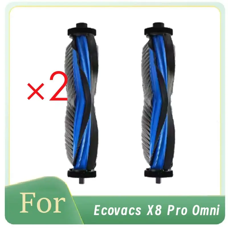 AEE2-2 Pcs Main Brush For Ecovacs X8 Pro Omni Self Emptying Robot Vacuum Cleaner Parts Replacement