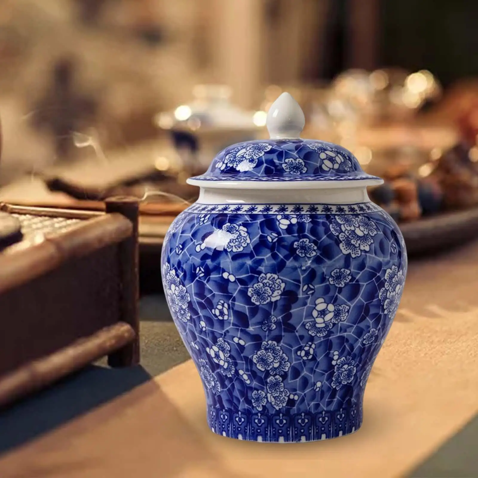 Ceramic Ginger Jar Vase Gift Decorative Chinese Asian Ginger Jar for Wedding