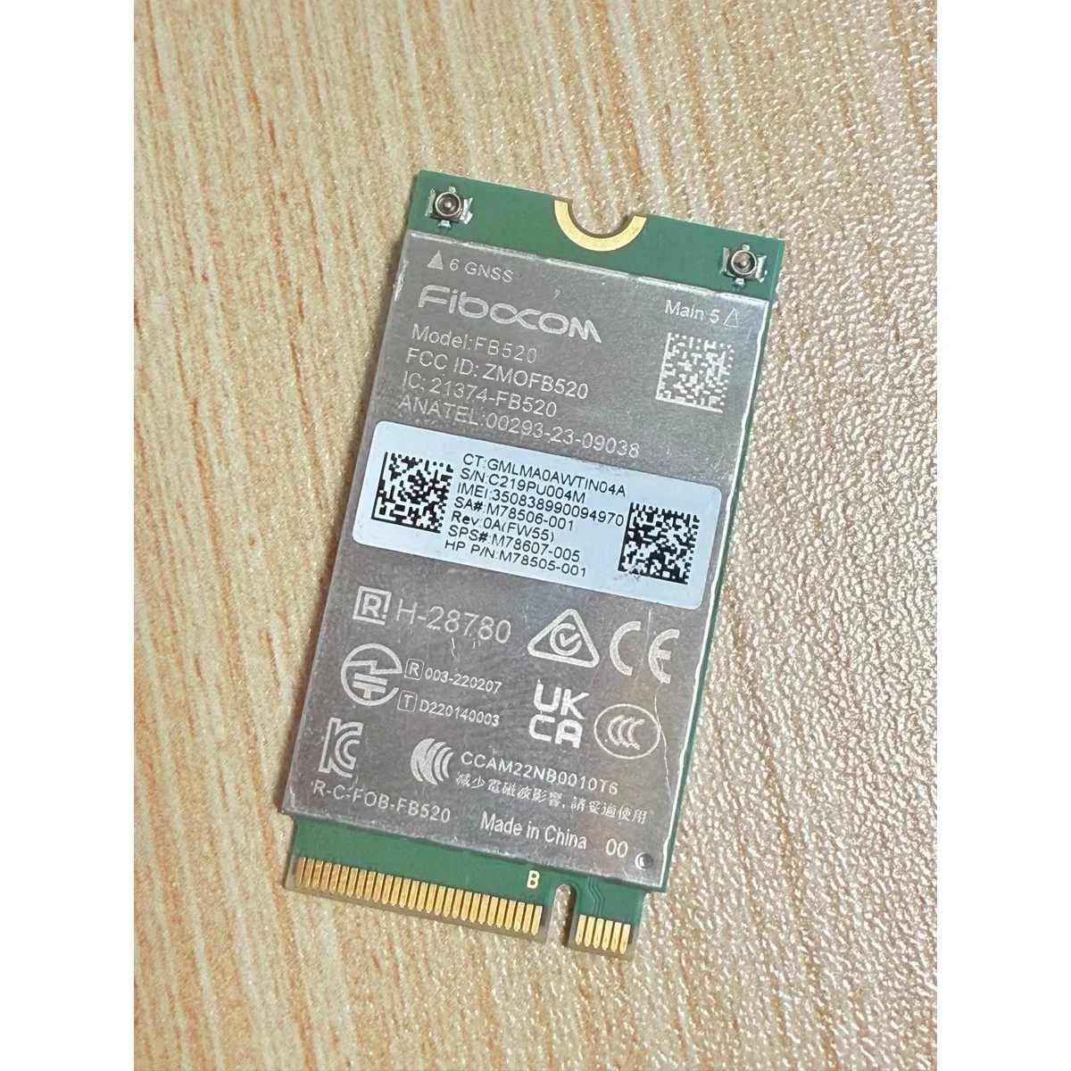 

Модуль Fibocom FB520 4G LTE M.2 для роутеров и компьютеров