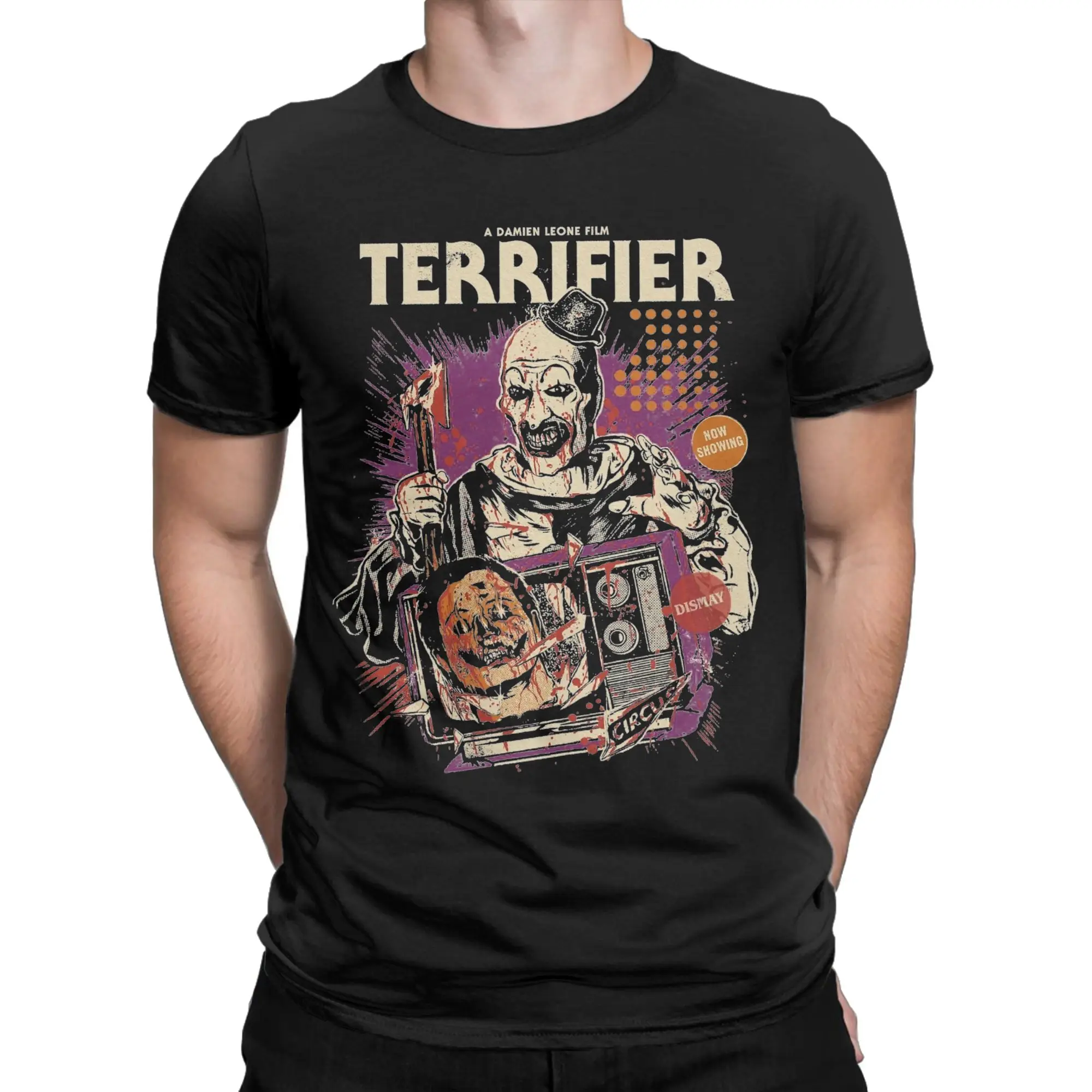 Men Women Terrifier Whos Laughing Now T Shirt  100% Cotton Tops Awesome Short Sleeve Crew Neck Tees Printed T-Shirts