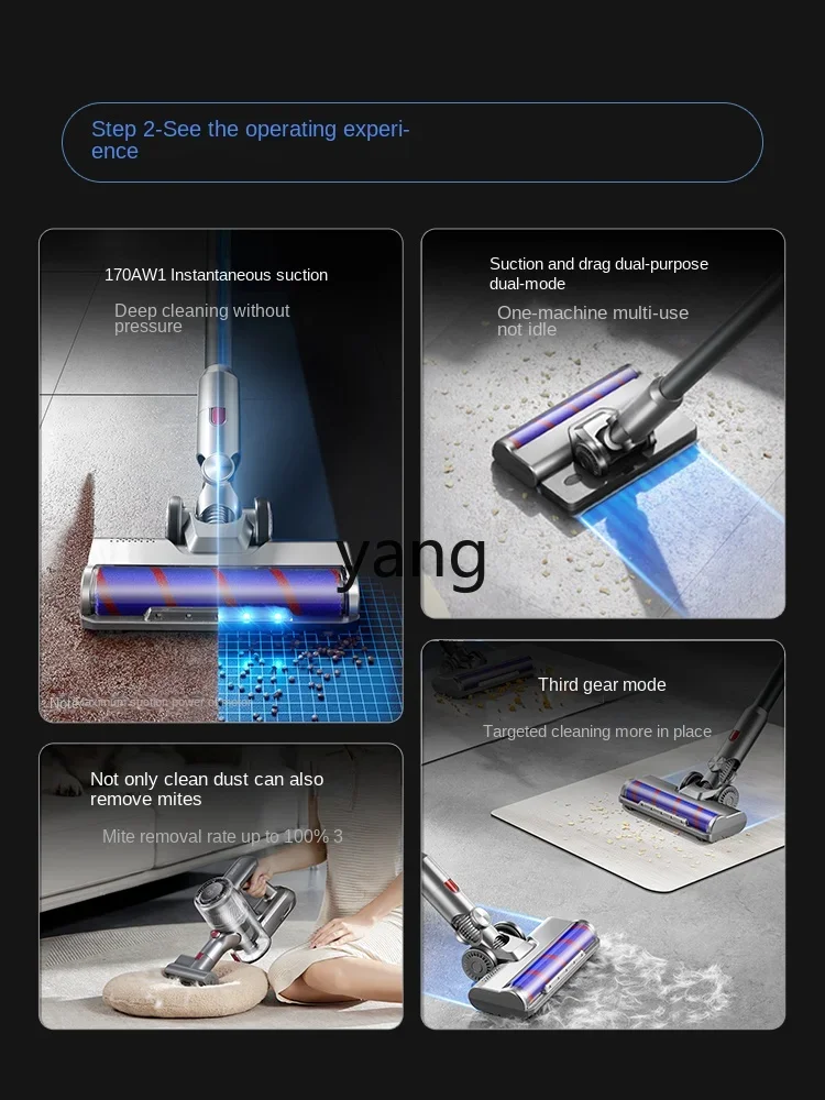 Yjq penyedot debu genggam nirkabel, penyedot debu kuat Anti tungau, Mesin cuci, pel hisap semua dalam satu