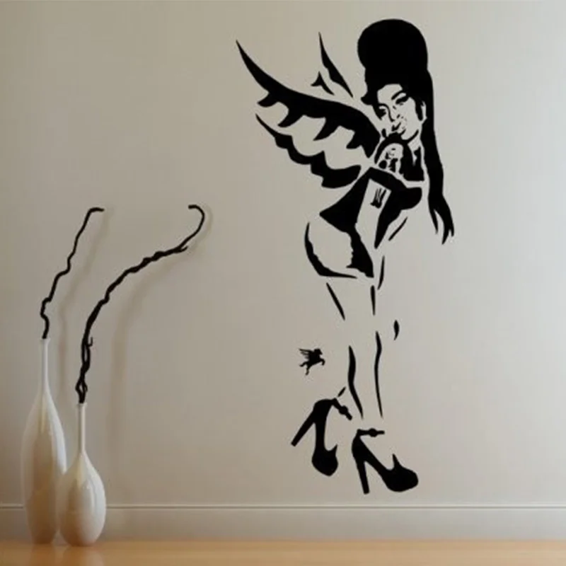 Banksy Style A Tribute To Amy Winehouse ! Unique Art Wall Sticker