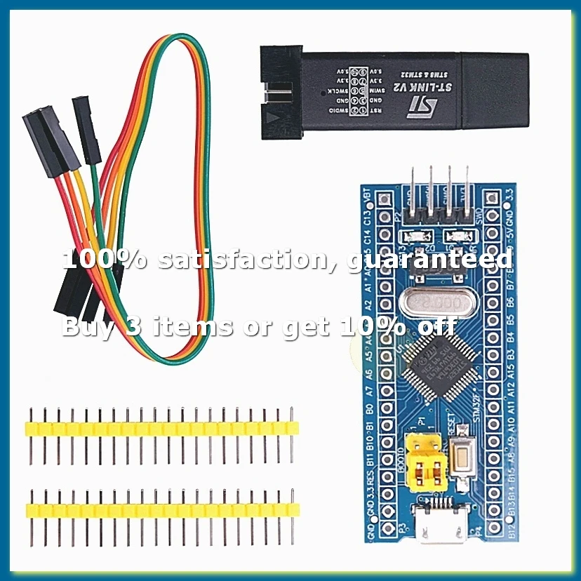-Link V2 Programming Unit Emulator Downloader + 40Pin STM32F103C6T6 ARM STM32 SWD Minimum System Board Micro-USB-DTA9