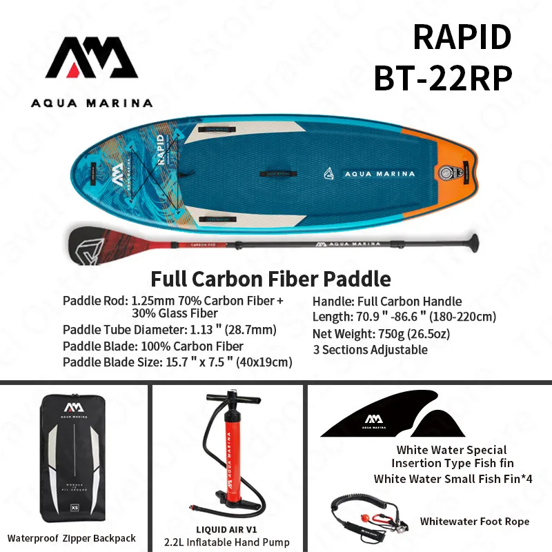 AQUA MARINA RAPID Inflatable SUP Board 9'6 Whitewater Surf