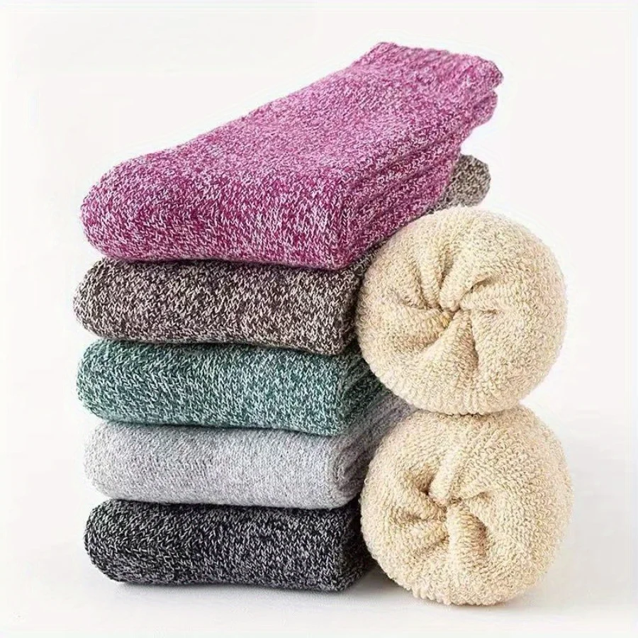 7 пар повседневных женских осенне-зимних носков до середины стопы, с нежной текстурой, дышащие и удобные