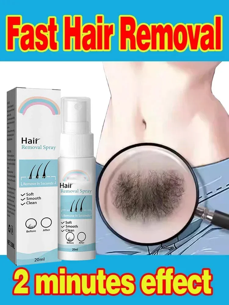 

Fast Hair Removal Spray Painless Hair Growth Inhibitor Arm Armpit Leg Permanent Depilatory for Men Women Repair Care