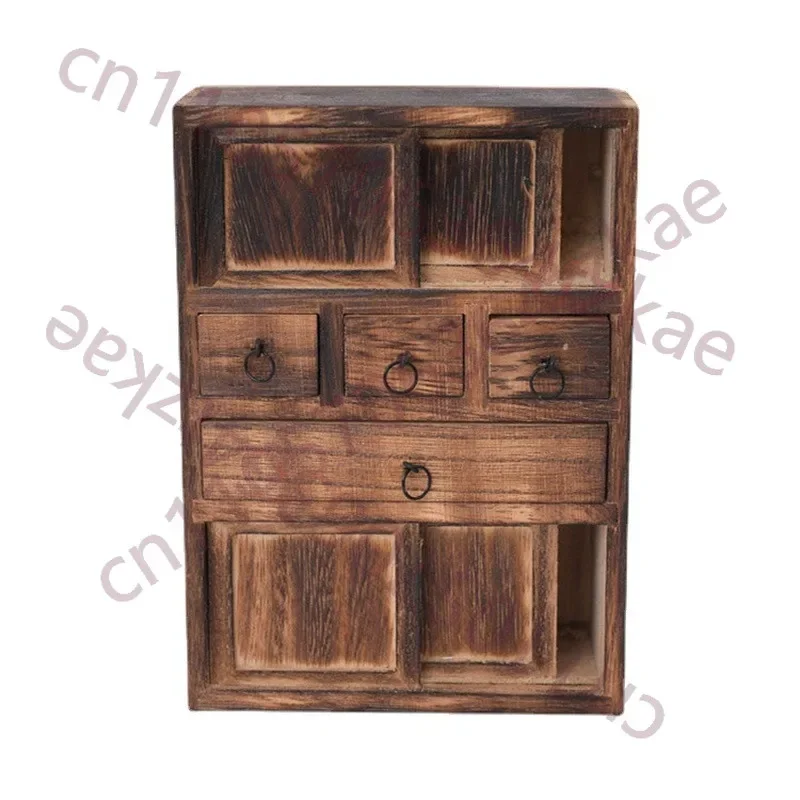 Mini Furniture Model Retro Chinese Home Decoration Locker Miniature Doll House
