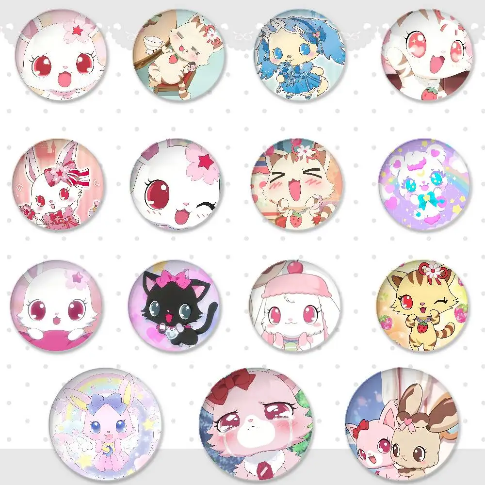 Cartoon J-Jewelpet Abzeichen Weißblech Pin Button Benutzerdefinierte Anime Rolle Old-School Brosche Cartoon Kragen Abzeichen Geschenk